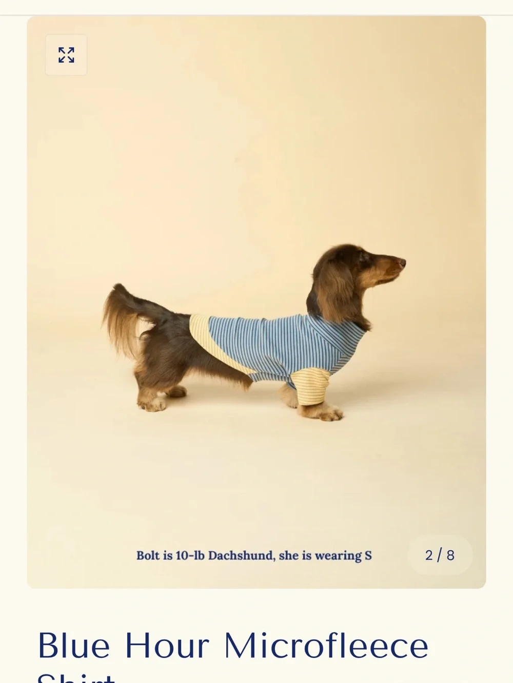 Blue Hour Microfleece Dog Shirt - Blue & Cream